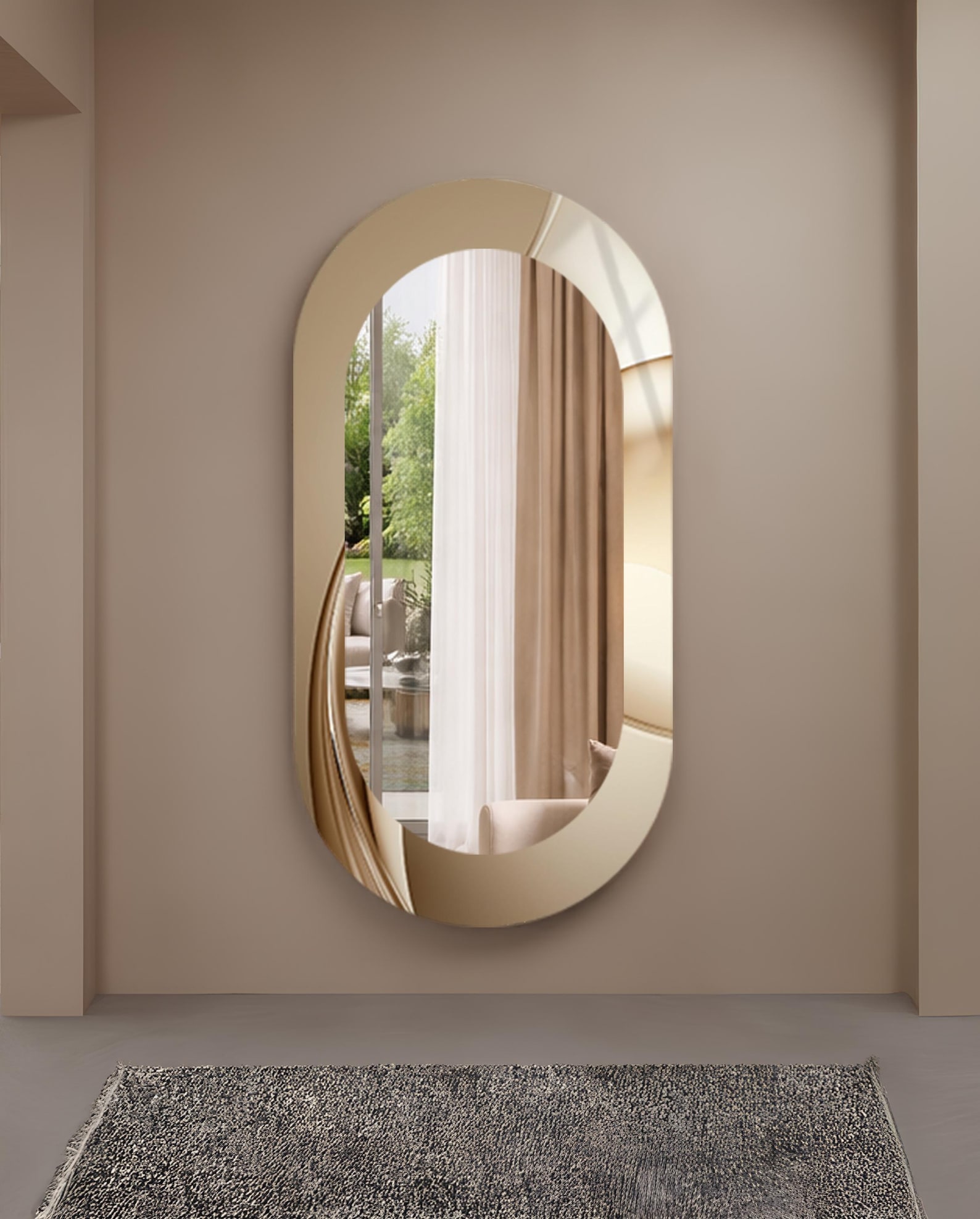 il_1588xN.7927104946_p0vl.jpg Gold Luxury Asymmetrical Wall Mirror with Artistic Frame – Statement Mirror for Modern Homes - Image 1