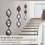 3-Piece Modern Tear Drop Mirror Wall Decor, Boho Moon Style, Minimalist Art - Image 6