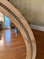 30" Round Solid Wood Mirror, Handcrafted Beaded Frame for Bathroom Vanity - Image 3