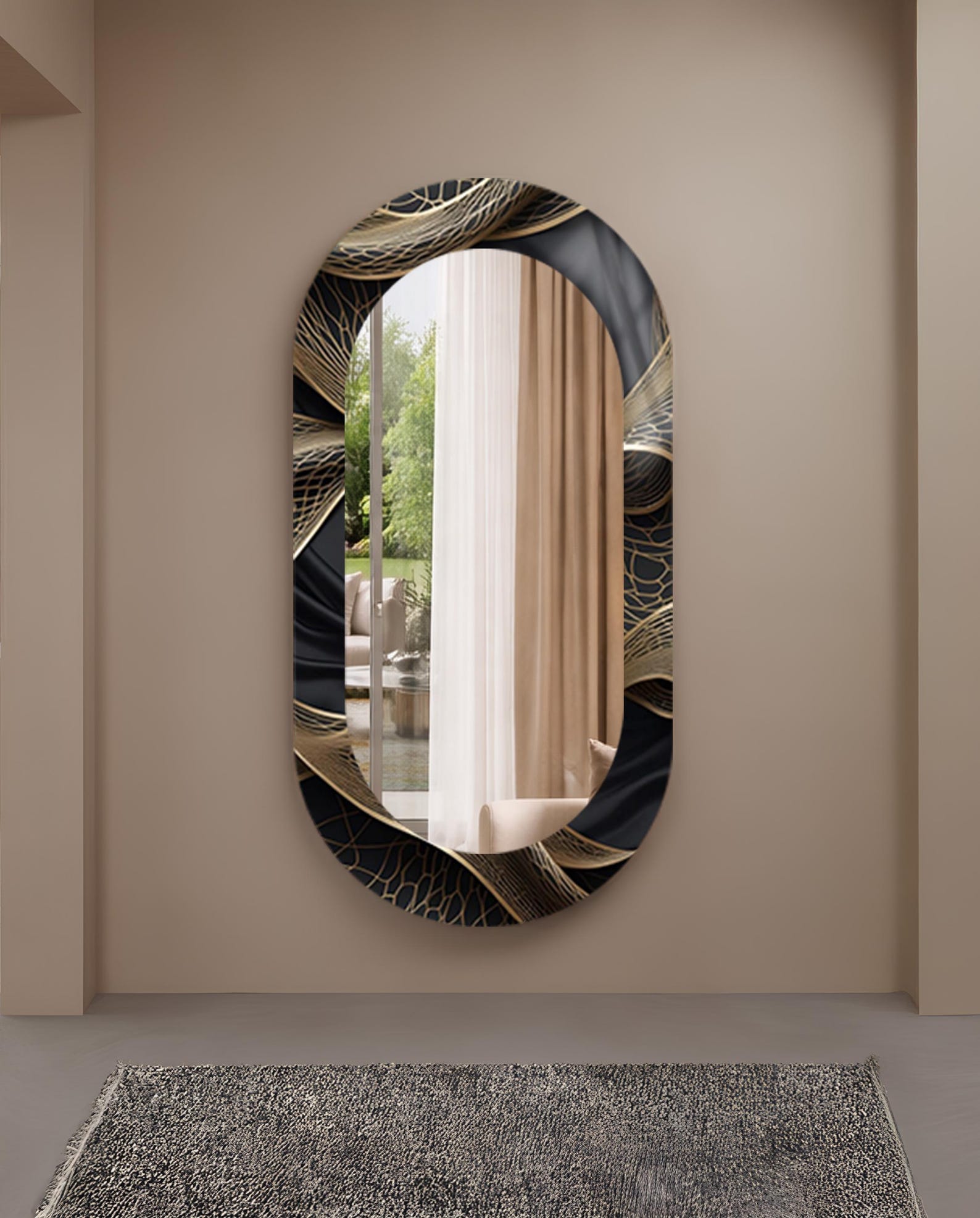 il_1588xN.7975080949_m7ag.jpg Large Decorative Wall Mirror – Luxury Modern Mirror for Living Room Decor - Image 1