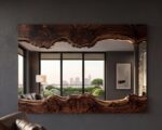 Handmade Live Edge Wood Mirror | Modern Luxury Wall Decor - Image 7