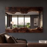 Handmade Live Edge Wood Mirror | Modern Luxury Wall Decor