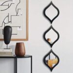3-Piece Modern Tear Drop Mirror Wall Decor, Boho Moon Style, Minimalist Art - Image 2