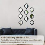 3-Piece Modern Tear Drop Mirror Wall Decor, Boho Moon Style, Minimalist Art - Image 5