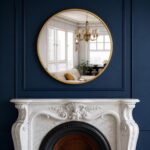 24 Inch Round Gold Bathroom Mirror, Matte Metal Frame Circle Vanity Mirror, Modern Wall Mirror for Bedroom Living Room Entryway - Image 2