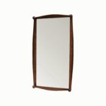 Alice Rectangle Wall Mirror: Handcrafted Solid Oak, Walnut Finish (24x36) - Image 2