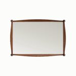 Alice Rectangle Wall Mirror: Handcrafted Solid Oak, Walnut Finish (24x36) - Image 3