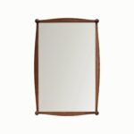 Alice Rectangle Wall Mirror: Handcrafted Solid Oak, Walnut Finish (24x36)