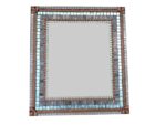 Mosaic Mirror | Gray Copper and Aqua | Large Wall Mirror | Bathroom Decor - Image 5