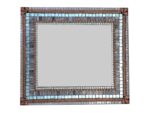 Mosaic Mirror | Gray Copper and Aqua | Large Wall Mirror | Bathroom Decor - Image 4