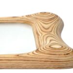 Birch Wood Wall Mirror: Contemporary Carved Design - Image 7