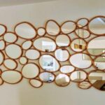 Gold Decorative Mirror with Pebble-Shaped Design – Modern Wall Mirror for Living Room, Bedroom & Entryway - Image 3
