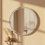 Round Bone Inlay Mirror | Handcrafted Wall Mirror | Bohemian Home Decor - Image 4
