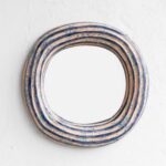 Handmade Ceramic Wall Mirror, Asymmetrical Pottery Mirror Art - Image 7