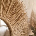 Boho Sunburst Mirror Large Round Wall Decor Handcrafted Style Neutral Accent Mirror for Entryway Living Room Modern Bohemian Wall Art - Image 6