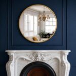 24 Inch Round Gold Bathroom Mirror, Matte Metal Frame Circle Vanity Mirror, Modern Wall Mirror for Bedroom Living Room Entryway - Image 7