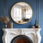 24 Inch Round Gold Bathroom Mirror, Matte Metal Frame Circle Vanity Mirror, Modern Wall Mirror for Bedroom Living Room Entryway - Image 6
