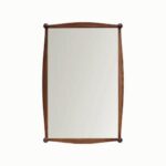 Alice Rectangle Wall Mirror: Handcrafted Solid Oak, Walnut Finish (24x36) - Image 4